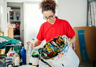 woman is removing the junk